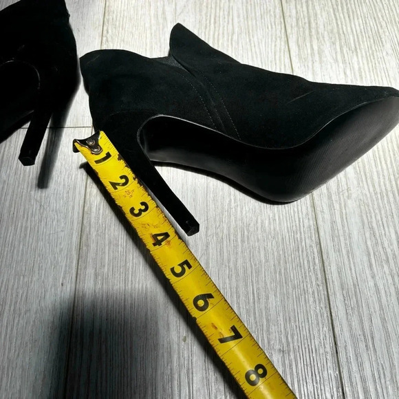 Kendall & Kylie Madison Stiletto Boots Booties Suede pointed Black 7 - Picture 4 of 12